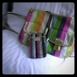 Coach canvas multi color Shoulder bag
